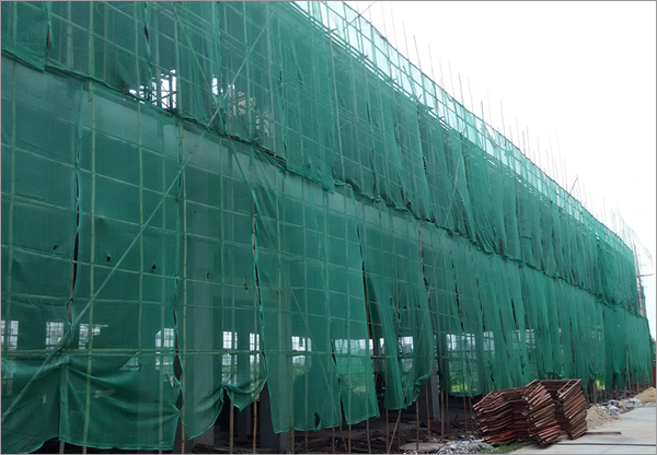 9 Knit building frame covering fabric
