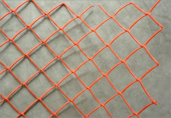 Orange color diamond mesh fencing