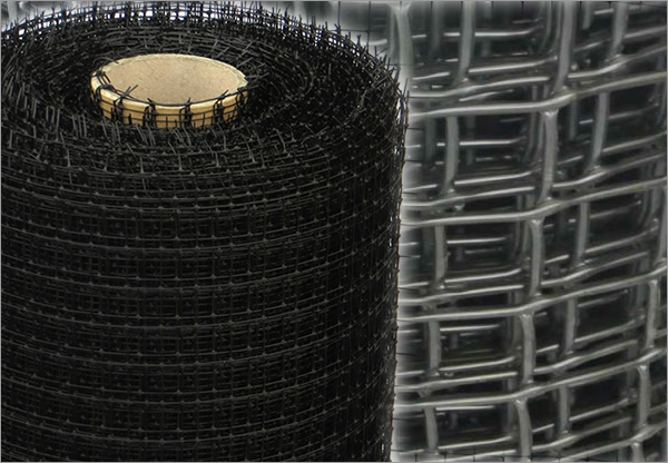 Biaxial oriented plastic mesh grid